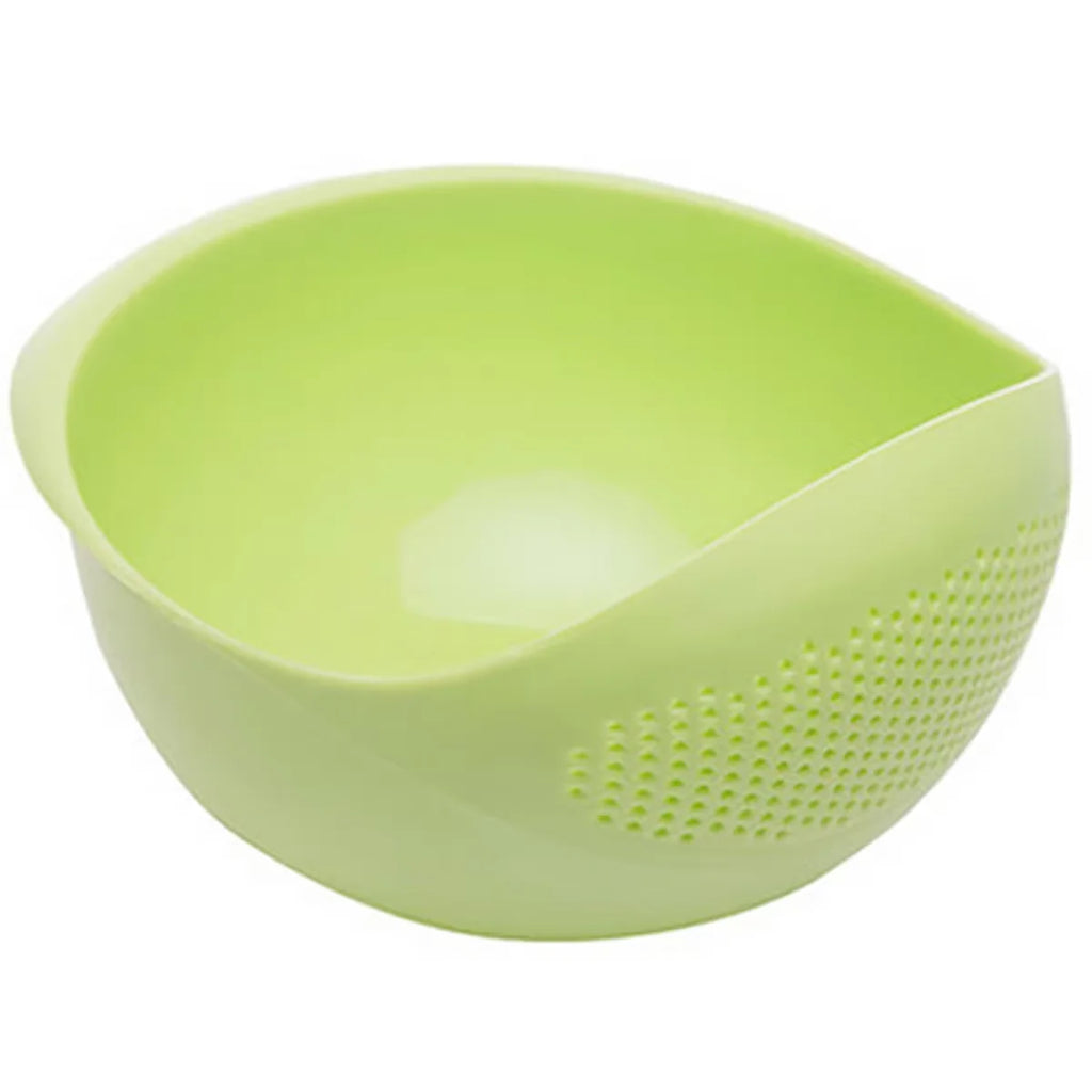 1PC-Silicone Colander Rice Bowl Drain Basket Fruit Bowl Washing Drain Basket with Handle Washing Basket Home Kitchen Organizer