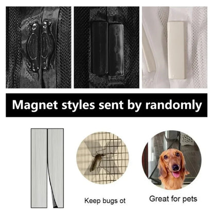Magnetic Mosquito Net Curtain, Anti-Fly Auto Close Screen for Doors & Windows, Ventilation Mesh, No Drill Easy Install