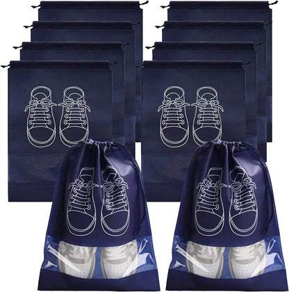 5/10pcs Non Woven Shoe Bag Storage Bag, Shoe Storage Drawstring Drawstring, Shoe Storage Bag, Dust-proof