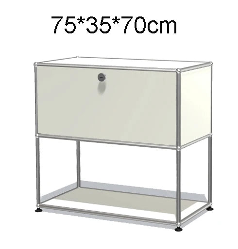 Module Furniture  Storage Modular DIY Shelf Sideboard Customized Size Night Stand Cabinet Stainless Steel Home Use