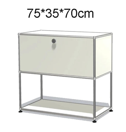Module Furniture  Storage Modular DIY Shelf Sideboard Customized Size Night Stand Cabinet Stainless Steel Home Use