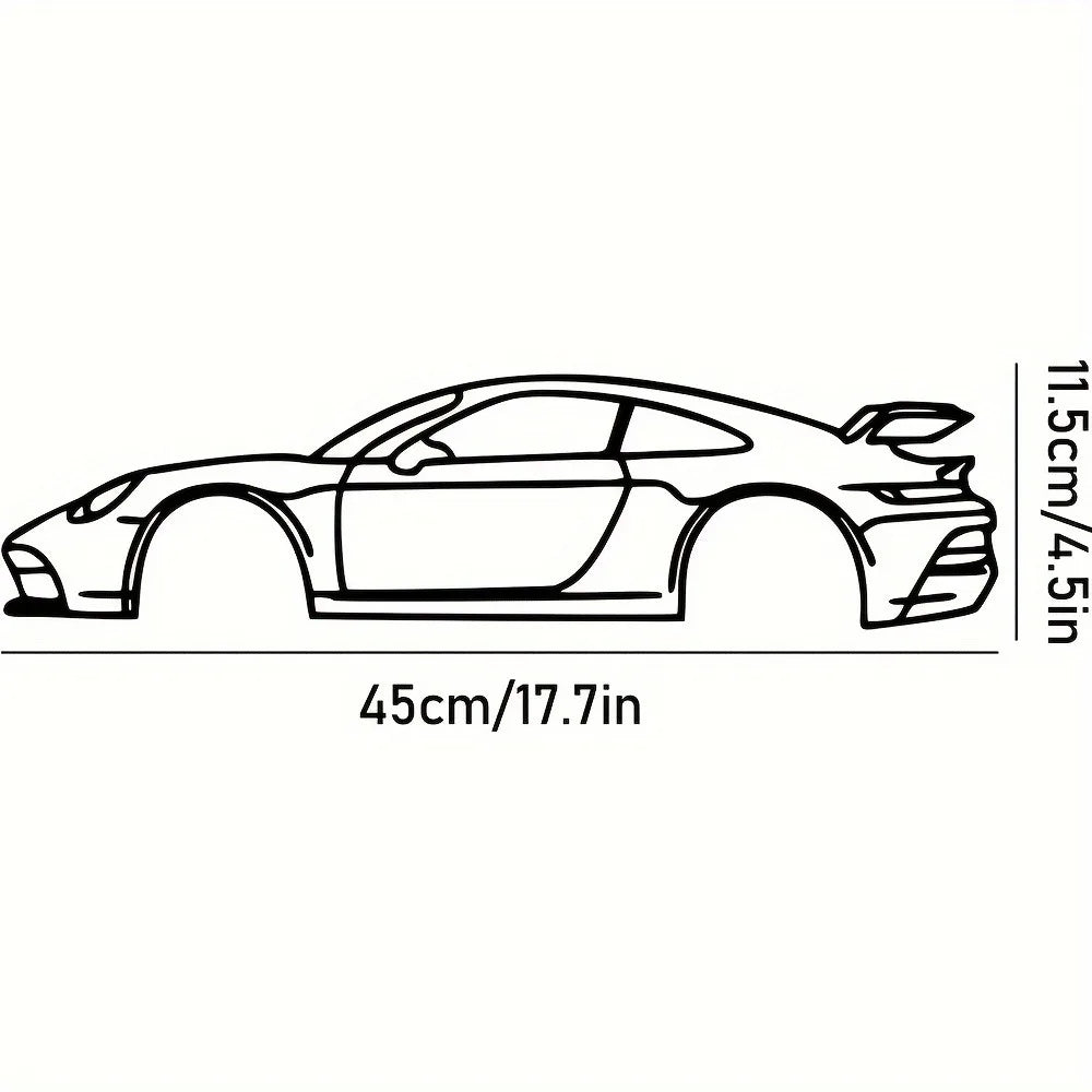 HelloYoung Metal Racing Car Wall Art Durable Sports Decor for Kids Room