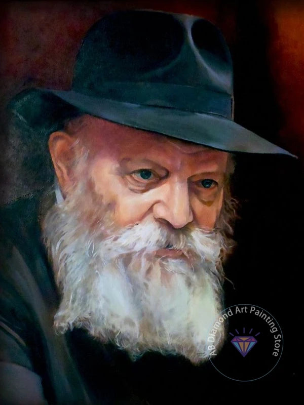 Jewish Rabbi Lubavitch AB Diamond Painting Kit 5D DIY Diamond Embroidery Cross Stitch Handmade Art Gift Crafts Home Decor
