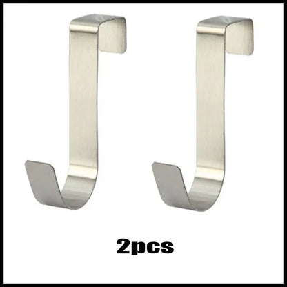 Multi-Purpose Hooks Kitchen Cabinet Door Back Hook Hanging Rack Clothes Coat Hat Towel Hanger Storage Hook Bathroom Accessories