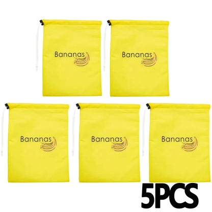1/2/3/5pcs Yellow Banana Storage Bags Lettuce Storage Bag Prevents Odor 2 Weeks Fresh-keep Bundle Insulated Aluminum Film Bags