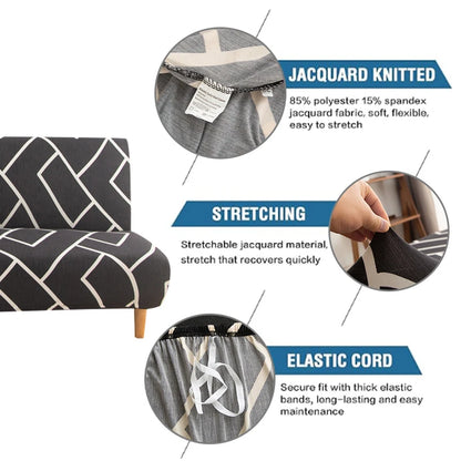 Printed Sofa Bed Cover Stretch Armless Sofa Cover Spandex Dust-Proof Furniture Protector For Bedroom, Hotel, and Home Decor