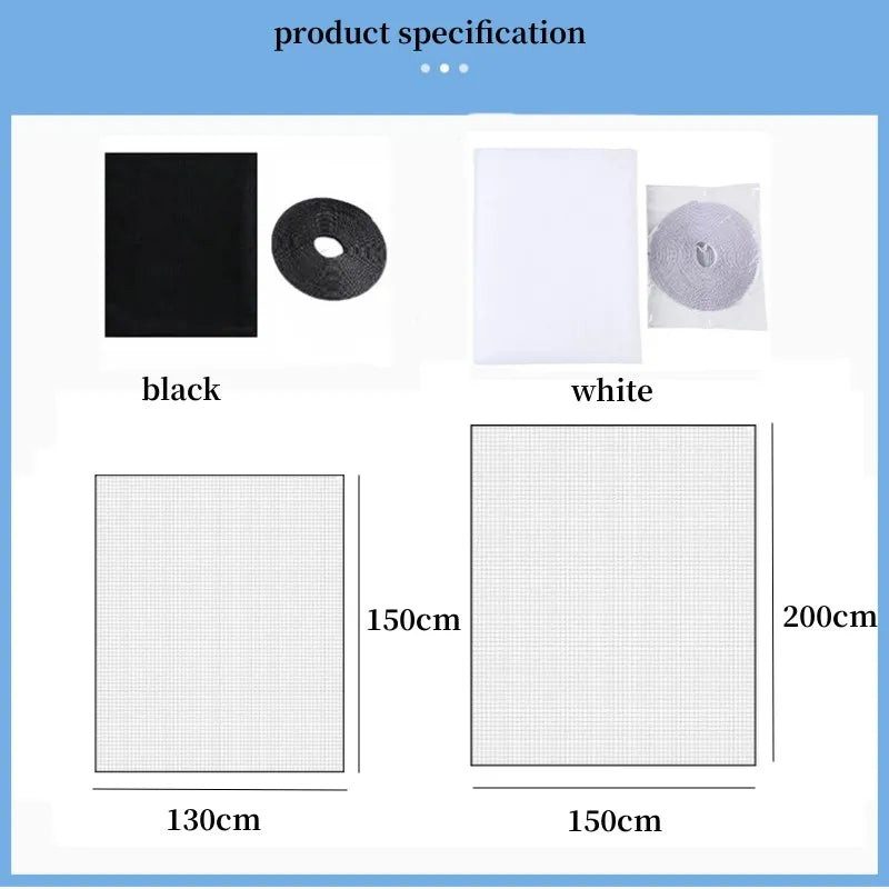 Anti Fly Mosquito Net Insect Bug Fly Screen Curtain Indoor DIY Self-Adhesive Window Mesh with Tape for Windows Accessories