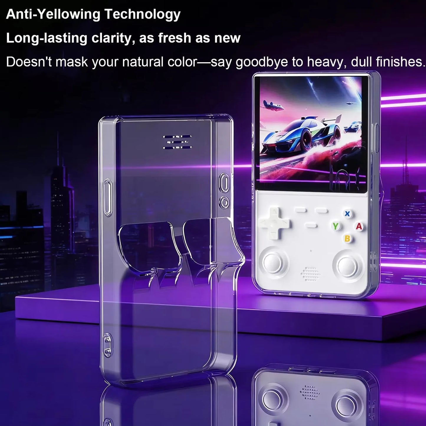 TOFON Transparent protective case For R36 Ultra game console storage bag EVA shell resistant  scratch resistant screen film