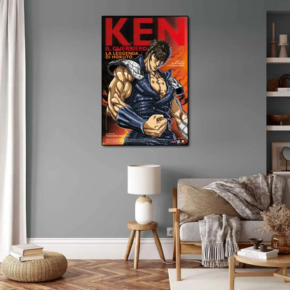 Hokuto No Ken Anime Video Game Canvas Painting Art Poster and Wall Art Picture Print Modern Family Bedroom Home Decor Posters