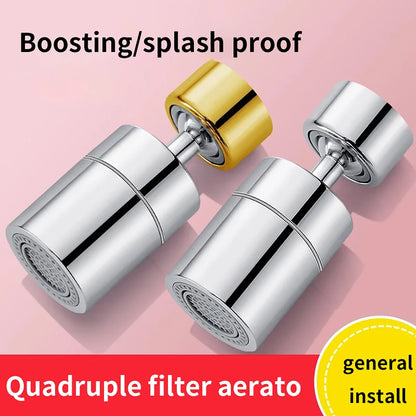 360° Rotary Kitchen Faucet Spray Head Filter washbasin Splash proof Adapter 2 Mode adjustable Kitchen Sink Faucet Aerator Crane