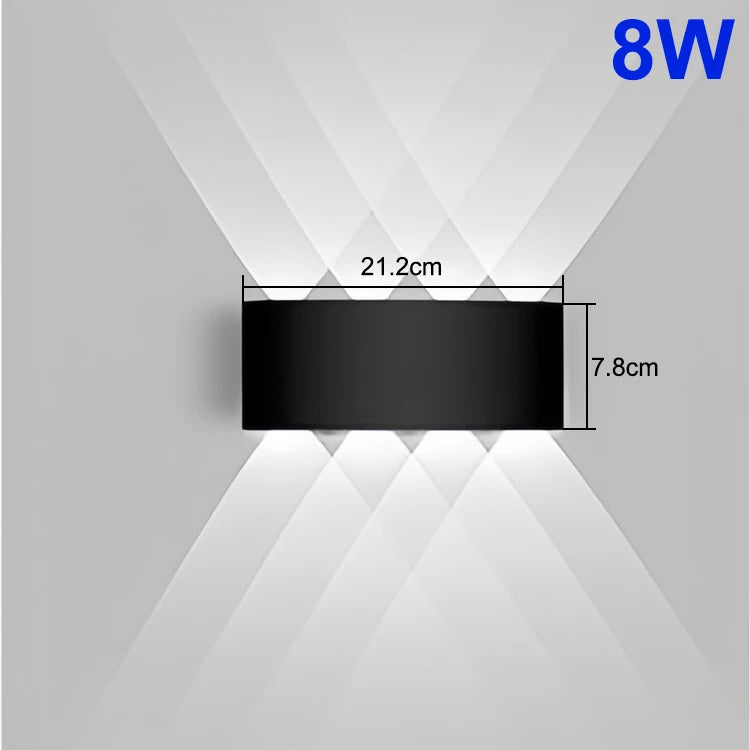 Up Down LED Wall Lamp Waterproof Modern Wall Light for Bedroom Living Room Corridor Balcony Indoor Outdoor Home Decor Lighting