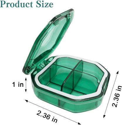 2Pcs 7 Days Pill Storage Box Mini Travel Portable Medicines Dispenser Box Multifunction Plastic Seven Compartment Sealer Box