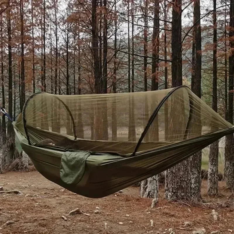 Portable Outdoor Parachute Hammock with Net for Camping