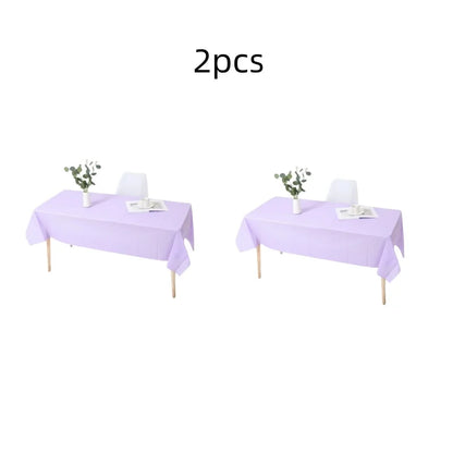 1pc Reusable Tablecloths 137x183cm BPA Free Plastic Dining Table Cover Cloth for Parties Picnic Camping Disposable Tablecloths