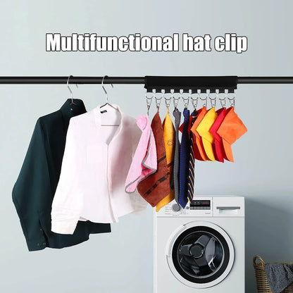 10-Clip Multifunctional Coat And Hat Clip Self-Adhesive Portable Home Perforation-Free Velcro Storage Clothes