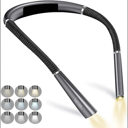 LED Neck Light Eye Protection New Durable Outdoor Energy-saving USB Charging Protection Three Color Adjustable Charging Type