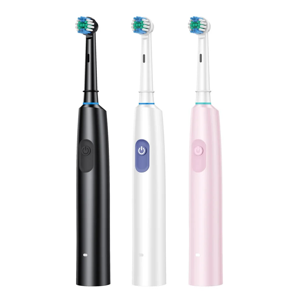 HOMEFISH Electric Toothbrush Rotary Rechargeable Electric Toothbrush for Adults Rotating Toothbrushes with 8 Soft Brush Heads