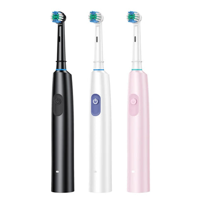HOMEFISH Electric Toothbrush Rotary Rechargeable Electric Toothbrush for Adults Rotating Toothbrushes with 8 Soft Brush Heads