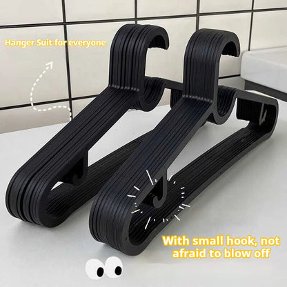 10Pcs Adult Plastics Clothes Hanging Rack Clothing Hanger Non-Slip Dry Portable Household Clothes Organizer Closet Space Saver