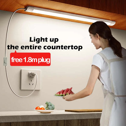 led Lights Kitchen under cabinet Lamp A85-220V 10w 20w super bright Led Tube With 1.8m switch line For Home Bedroom Indoor Lamps