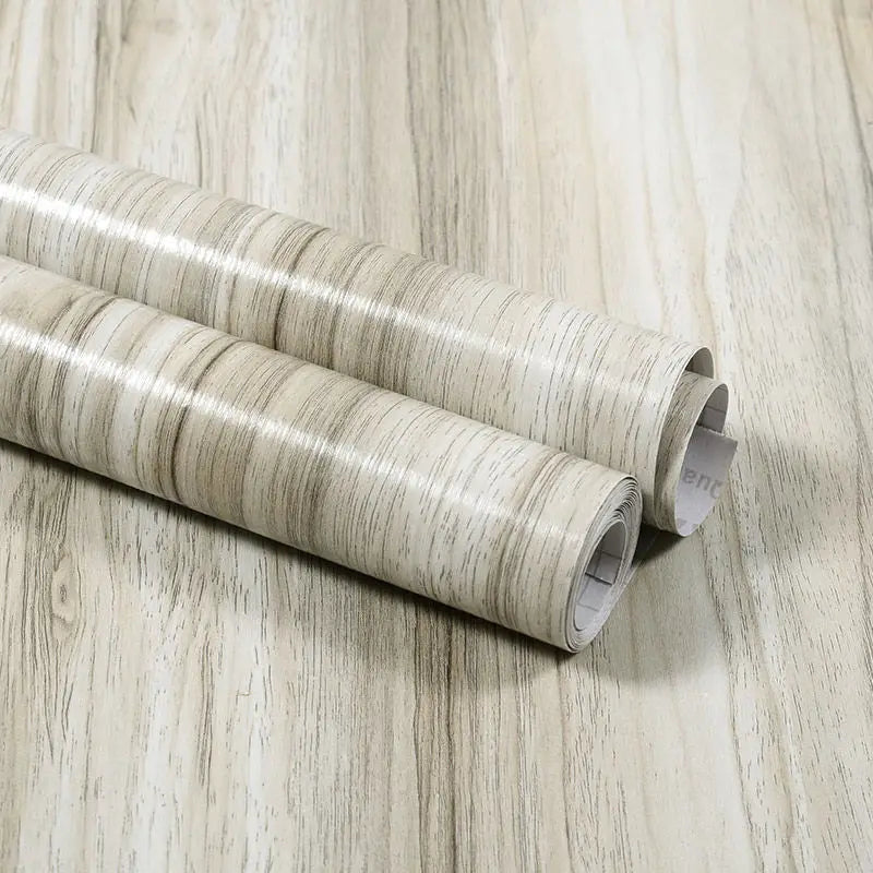 Vinyl Self-adhesive Waterproof Wood Wallpapers Wall Stickers for Wall in Rolls Furniture Renovation Film Bedroom Home Decor PVC