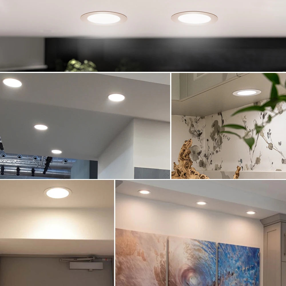 10Pack LED Downlight 220V Recessed Round Ceiling Dowm Light Bedroom Indoor Living Room For Home Decor Lighting LED Spot Lamp