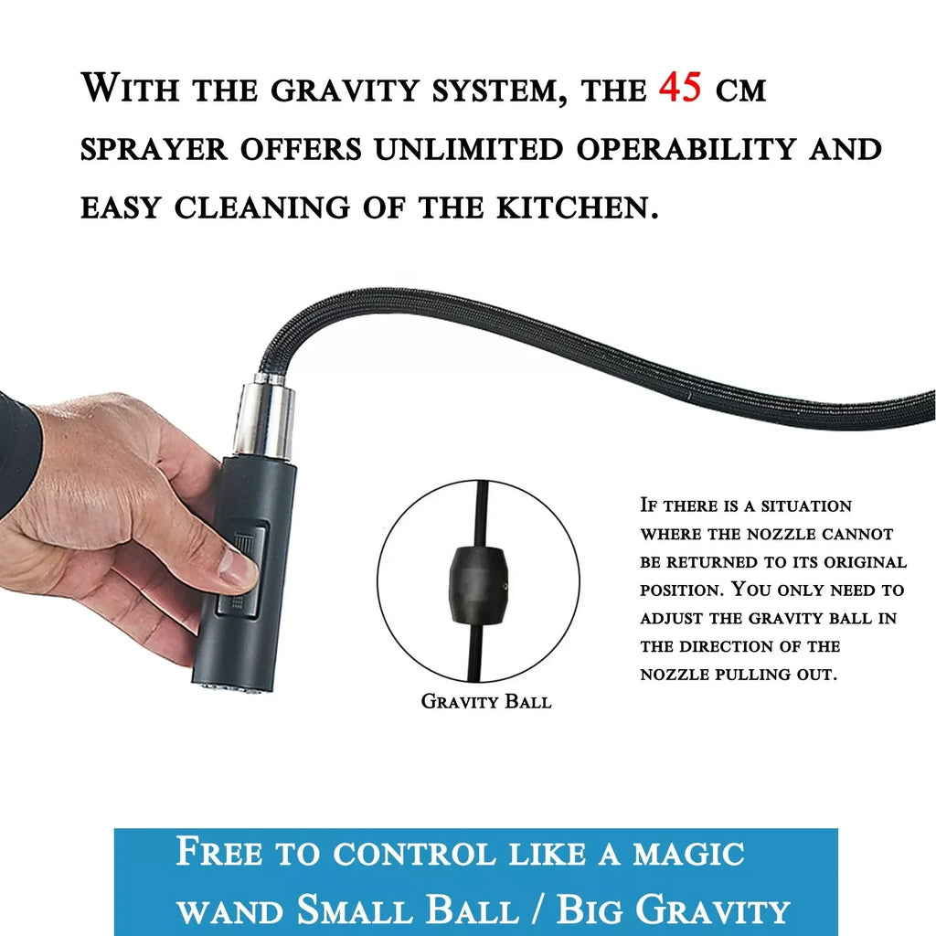 Black Pull Out Sensor Kitchen Faucet Touch Control Faucet 2 Function Mixer For Sink Tap Sprayer Single Handle Mixer Tap