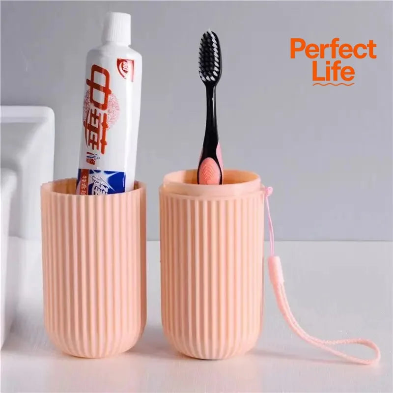 1/4Pcs table Toothbrush Protect Holder Cup Case Travel Camping Storage Box Organizer Travel Toiletries Storage Cup New Creat