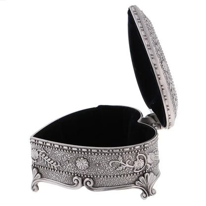 Heart Jewelry Box Container Retro Jewelry Container Trinket Case Holder Organizer  Storage European Style for Home Decor