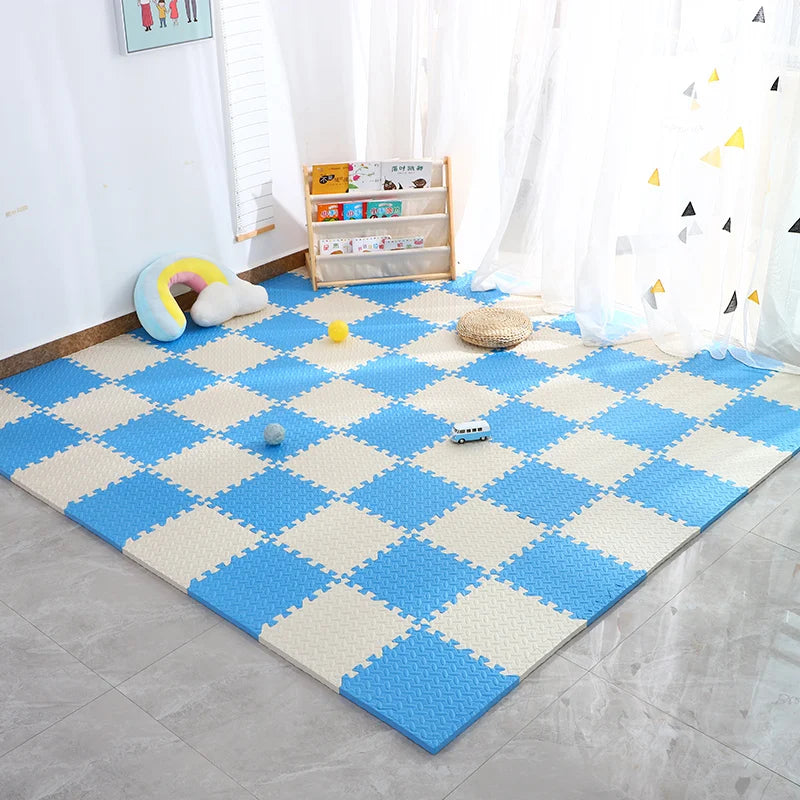16PCS 30x30cm EVA Puzzle Mat – Thick Baby Play Mat for Kids, Non-Slip & Waterproof Crawling Floor Tiles, Interlocking Foam Rug