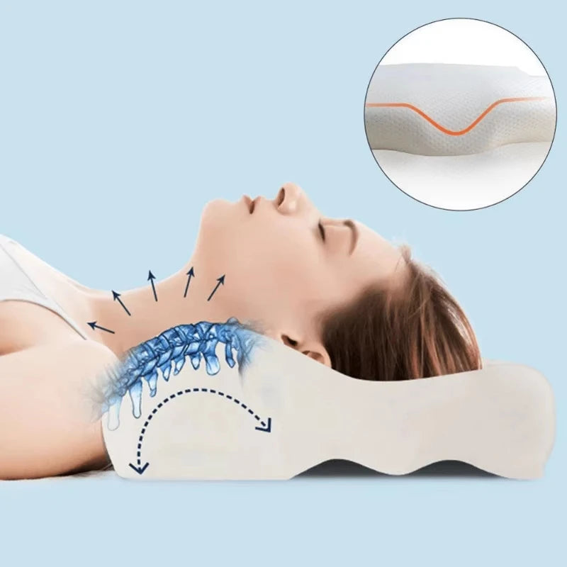 Butterfly Memory Pillow, Suitable For Side Sleepers, Orthopedic Neck Sleep Pillow, Ideal For Side Lying And Back Support.