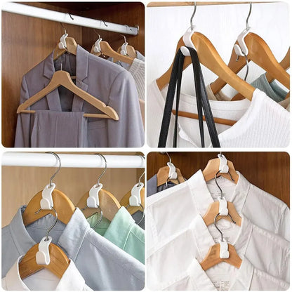 10Pcs Clothes Hanger Connector Hooks Magic Heavy Duty Cascading Connection Space Saving Extenders Clips For Organizer Closet