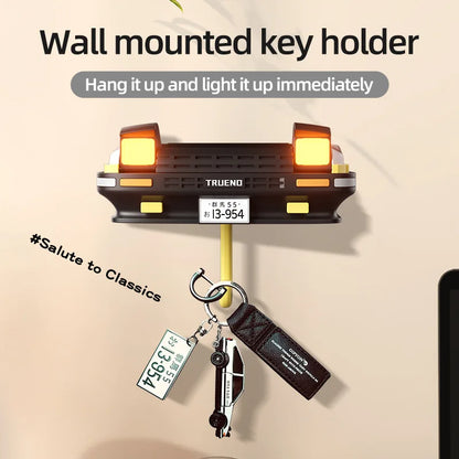 AE86 Car Key Holder Creative Decor Wall-Mounted Key Hook Headlight Key Hook for Car Enthusiasts' Gifts