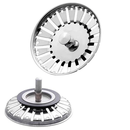 84mm Kitchen Sink Strainer Drains Filter Plug Stainless Steel Drain Waste Stopper Floor Drain Bathroom Hair Stoppers