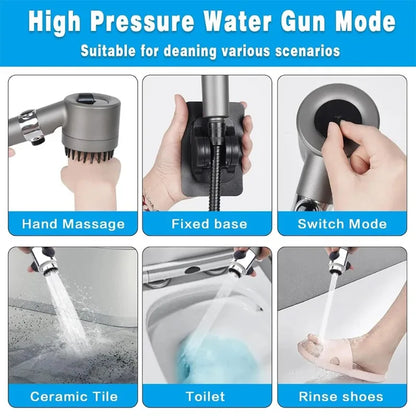 Handheld Shower Head with ON/OFF Switch 3 Modes High Pressure Water Saving Filter Powerful Massage Spa for Bathroom