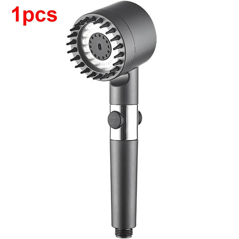 Handheld Shower Head with ON/OFF Switch 3 Modes High Pressure Water Saving Filter Powerful Massage Spa for Bathroom