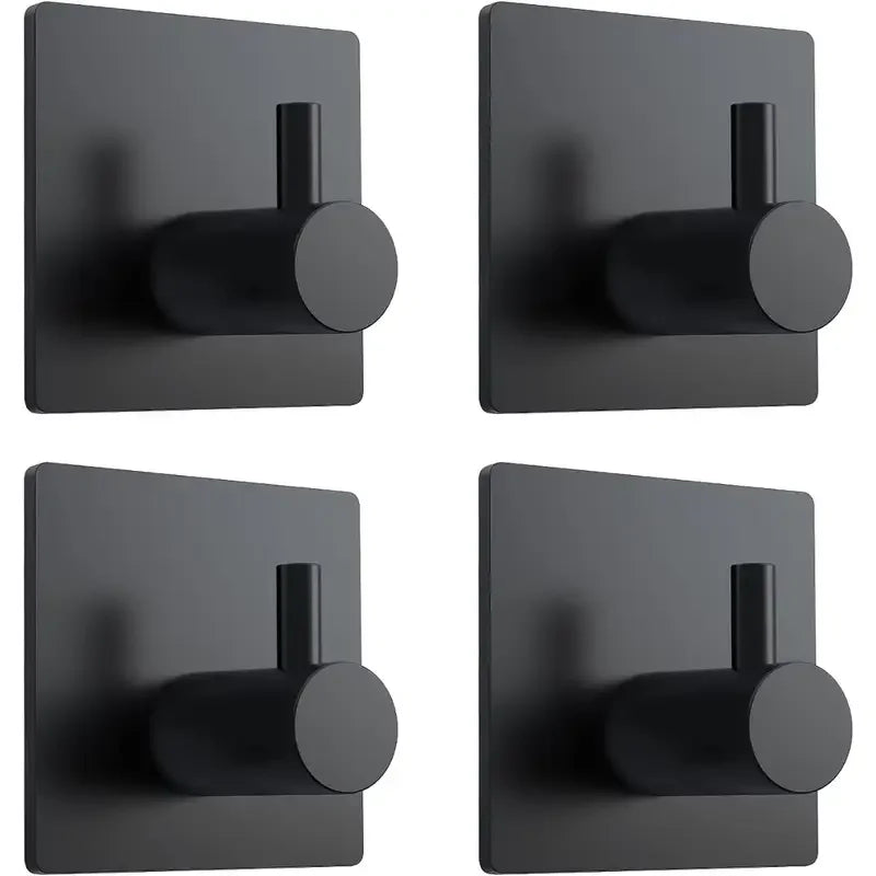 Adhesive Wall Hooks Towel Key Cloth Coat Rack Door Bathroom Robe Hanger Kitchen Bag Sticky Hook Organizer For Hanging Hat