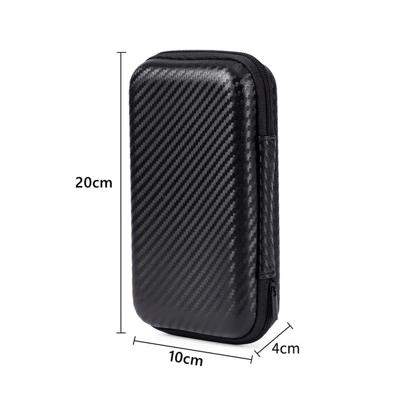 1/2pcs Portable Eva Storage Bag Zipper Pouch Mobile Phone Charger Protection Bag Mobile Hard Disk Bag U Disk Data Cable Storage