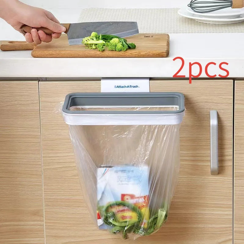 Trash Garbage Hanging Bag Hanger Durable Rubbish Holder Kitchen Support Cabinet Stand Trash Rack Storage Hanger Organizer