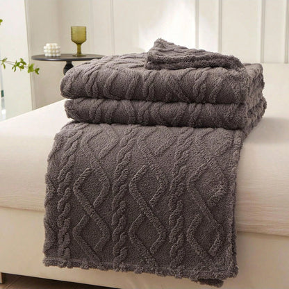 1pc Single-Layer Coral Fleece Blanket, Lightweight & Multi-Purpose Blanket Bed Cover,For Living Room Sofa Cover, Nap Blanket
