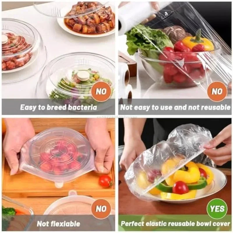 Disposable Food Cover Saran Wrap Food Grade Fruit Vegetable Storage Bag Elastic Plastic Bag Kitchen Fresh Keeping Bag