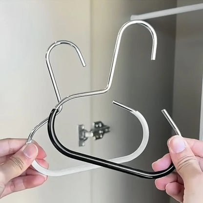 5pcsVersatile Manganese Steel Round Hook - Perfect for Hats, Ties, Scarves & Bags, Strong Load-Bearing, Non-Deformable