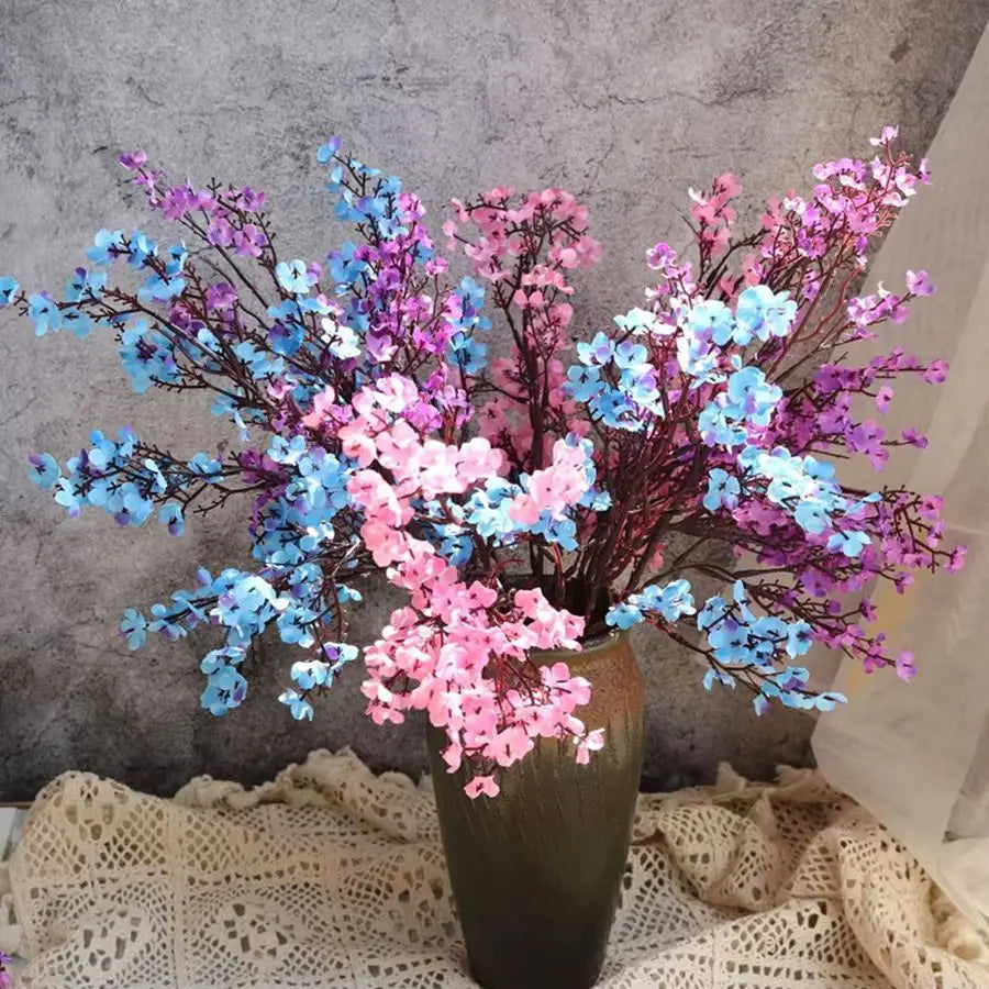 1/4pcs Artificial Flowers Cherry Blossoms Gypsophila Fake Plants DIY Wedding Bouquet Vases for Home Decor Faux Festival Branch