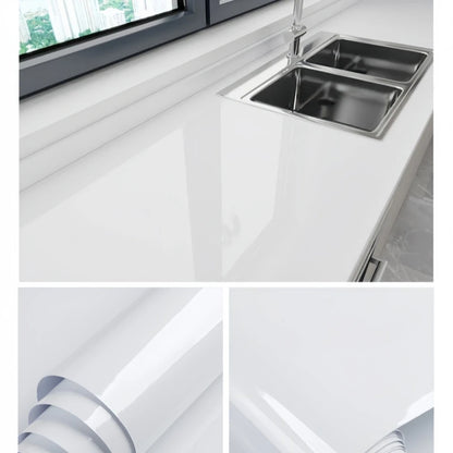 Kitchen countertop White Self-adhesive Wall Wallpaper Self Adhesive Autohesion Wallpapers Home Decor Waterproof Cabinet Sticker