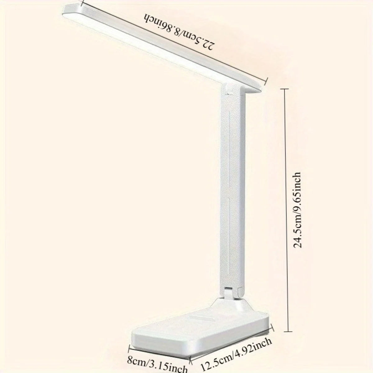 Single-Head LED Folding Desk Lamp，Eye Protection Reading Night Light，Touch Dimmable，800mAh Chargeable battery