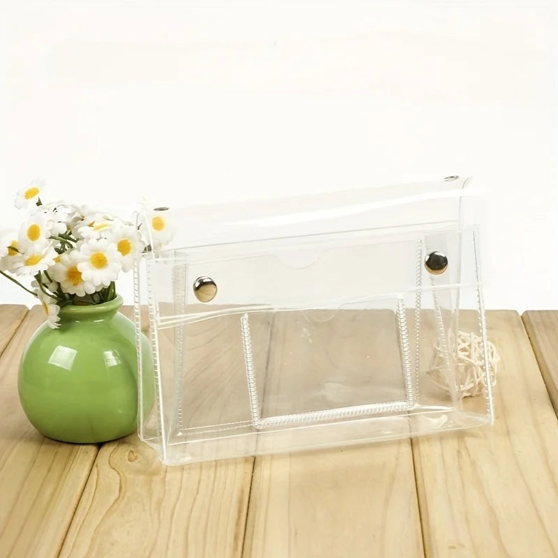 4-Layer PVC Transparent Makeup Bag, Travel Toiletry Organizer & Multi-Purpose Pencil Case for Students