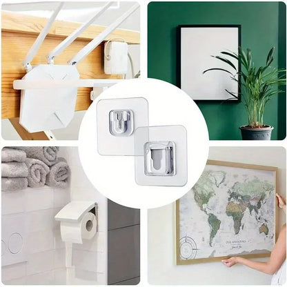 Double-Sided Adhesive Wall Hook on Hangers Stickers Hooks Wall Mount Self Adhesive Hook in The Bathroom for Kitchen Organizer