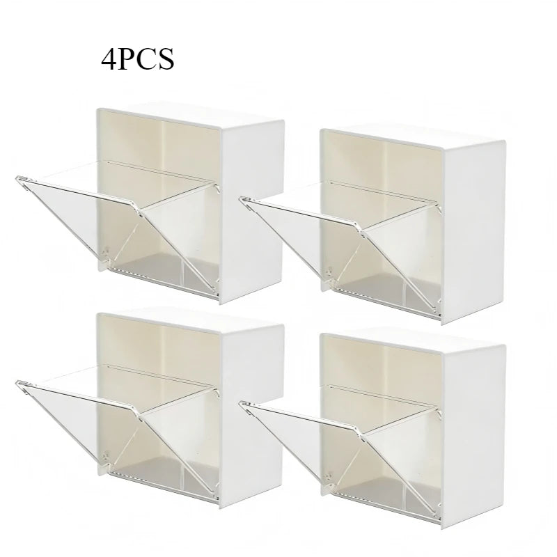 Household Supplies Plastic Wall Shelf Bathroom Organizer Makeup Cotton Swabs Makeup Case for Small Things Storage Jewelry Boxes