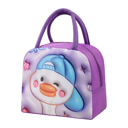 Lunch Bag Thickened Handheld Insulated Lunch Box Bag Children Cute With Meals Lunch Box Bag
