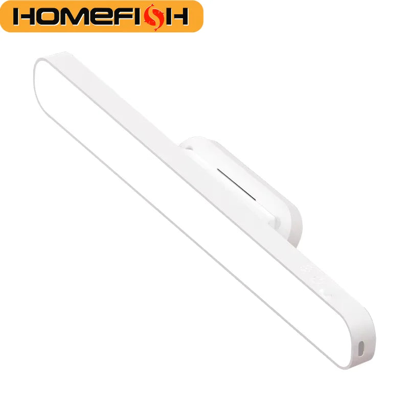 HOMEFISH LED Desk Lamp Magnetic Hanging Night Light USB Rechargeable Table Lamp 3 Colors Reading Light For Cabinet Closet